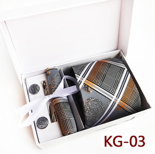 Stripe Neckties with Pocket Squares Casual Men Ties and Hanky Set Tie Clip Pocket Square and Cufflink Set Gift Box