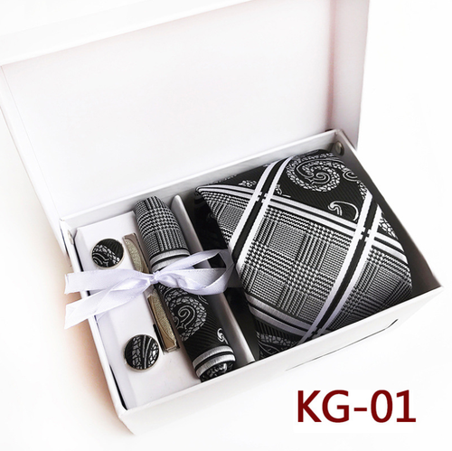 Stripe Neckties with Pocket Squares Casual Men Ties and Hanky Set Tie Clip Pocket Square and Cufflink Set Gift Box