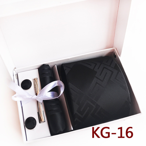 Stripe Neckties with Pocket Squares Casual Men Ties and Hanky Set Tie Clip Pocket Square and Cufflink Set Gift Box