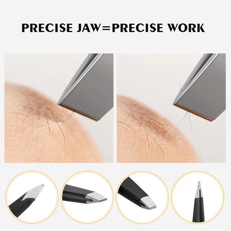 6pcs Stainless Steel Professional Beauty Lash Brush Eyebrow Tweezer Trimmer In Stock