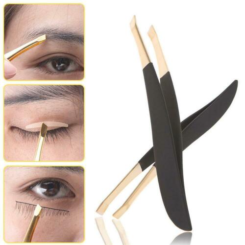 Professional Gold Eyebrow Tweezers Hair Beauty made Stainless Steel Tweezer