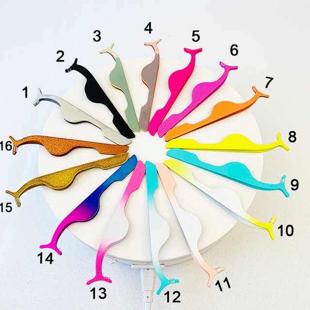   can be printed Stainless Steel Eyelash Tweezer&Clip for Eyelash Extension