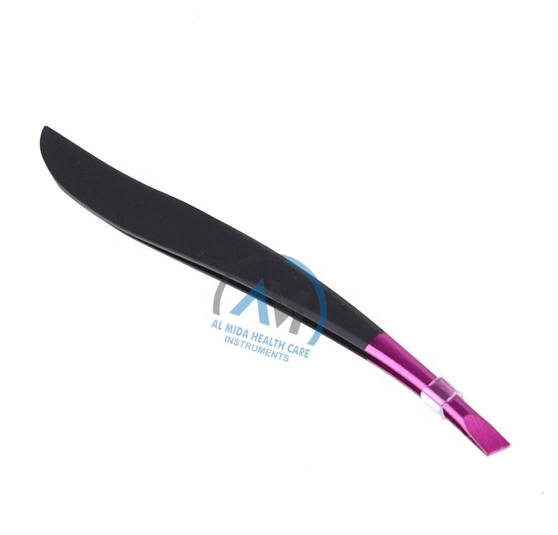 stainless steel tweezers oblique mouth repair eyebrow clip