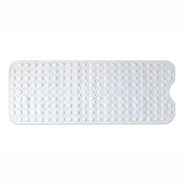 Extra Long 100x40CM PVC Mildew Resistant Non-slip Bath Shower Bathtub Mats with Suction Cup for Bathroom