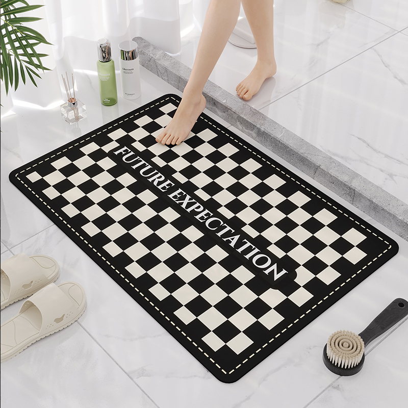 Bathroom Mat Set Bath Mats Non Slip Absorbs Water Quickly Drying Mat