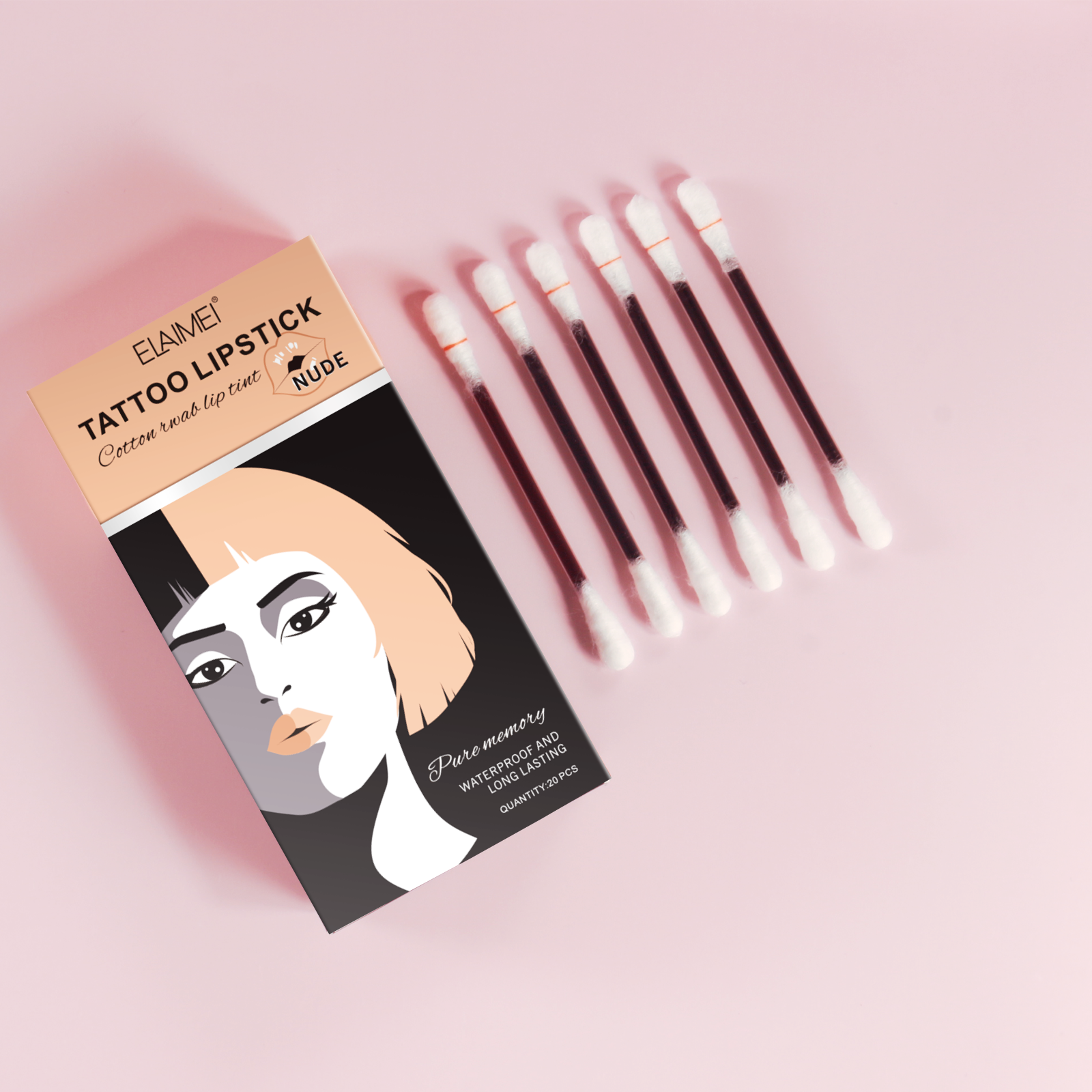 Cotton Swab Lip Gloss Matte Creative Lip Gloss Disposable Lipstick
