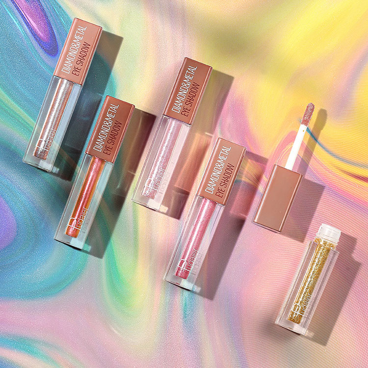 Pudaier Glitter Liquid Eyeshadow Diamond Single Eye Shadow Shimmer Lip Eyes Makeup Cream Waterproof Pigments