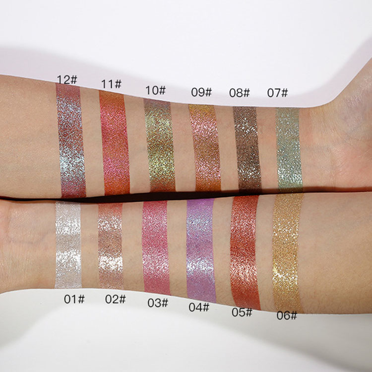Pudaier Glitter Liquid Eyeshadow Diamond Single Eye Shadow Shimmer Lip Eyes Makeup Cream Waterproof Pigments