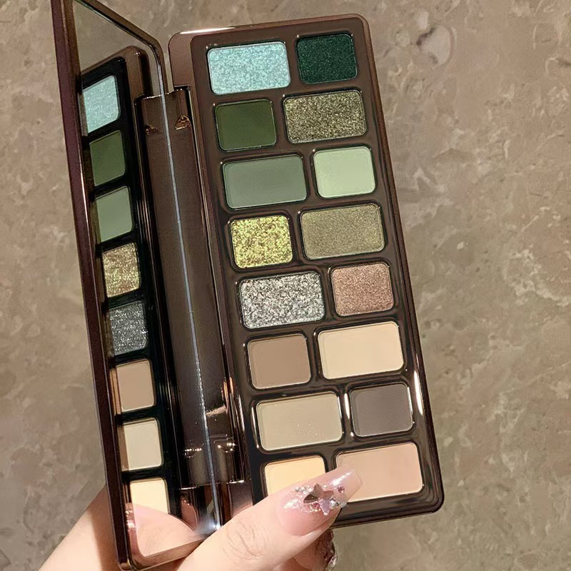 16 Colors Green Matte Eye Shadow Palette