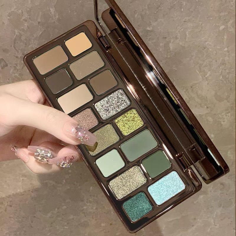 16 Colors Green Matte Eye Shadow Palette