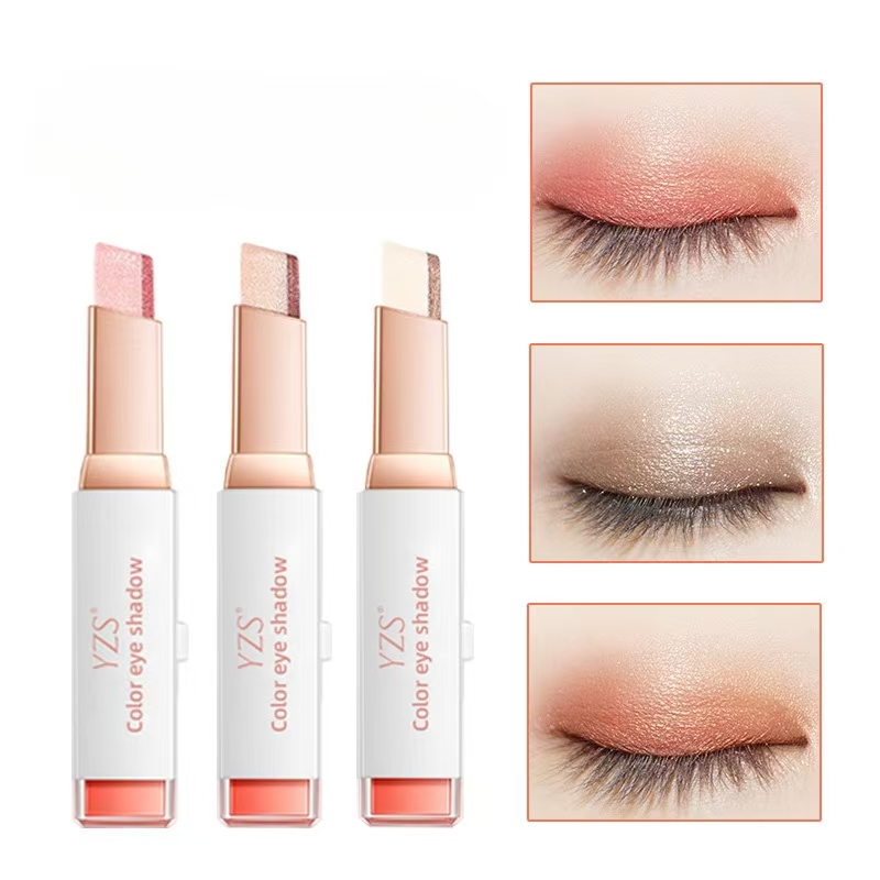 6 Colors Velvet Gradual Change Double Color Eye Shadow Stick