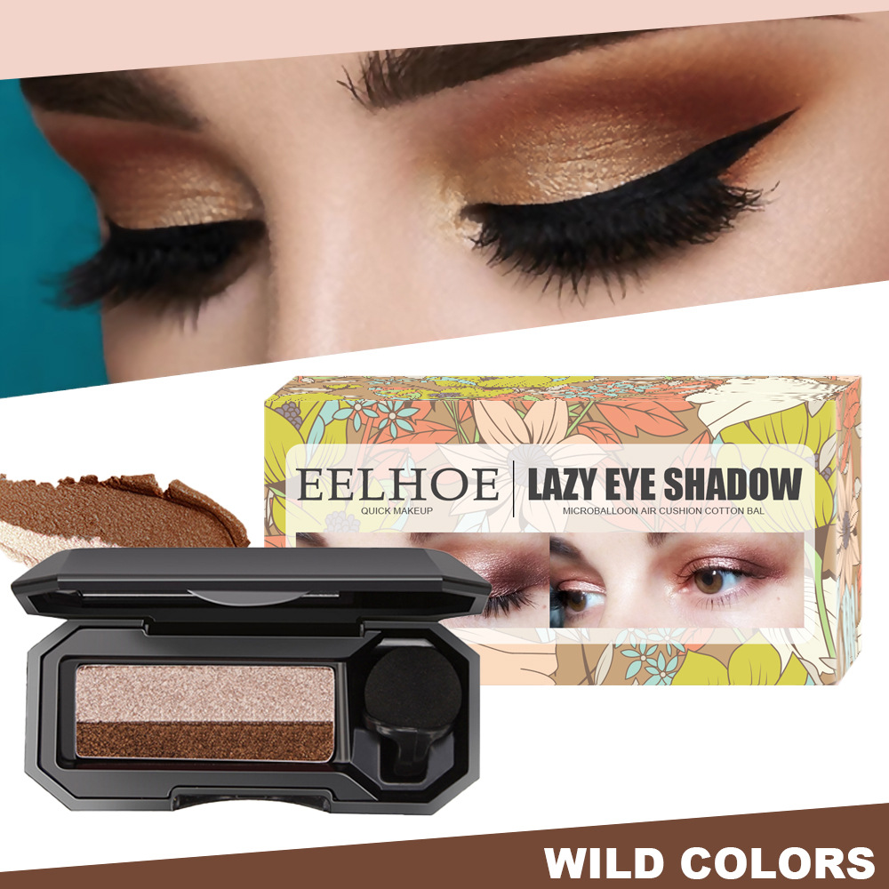 Six-color Eyeshadow Palette Net Red Live Earth Color Pearly Matte Glitter Eyeshadow Palette Shiny Eye Shadow