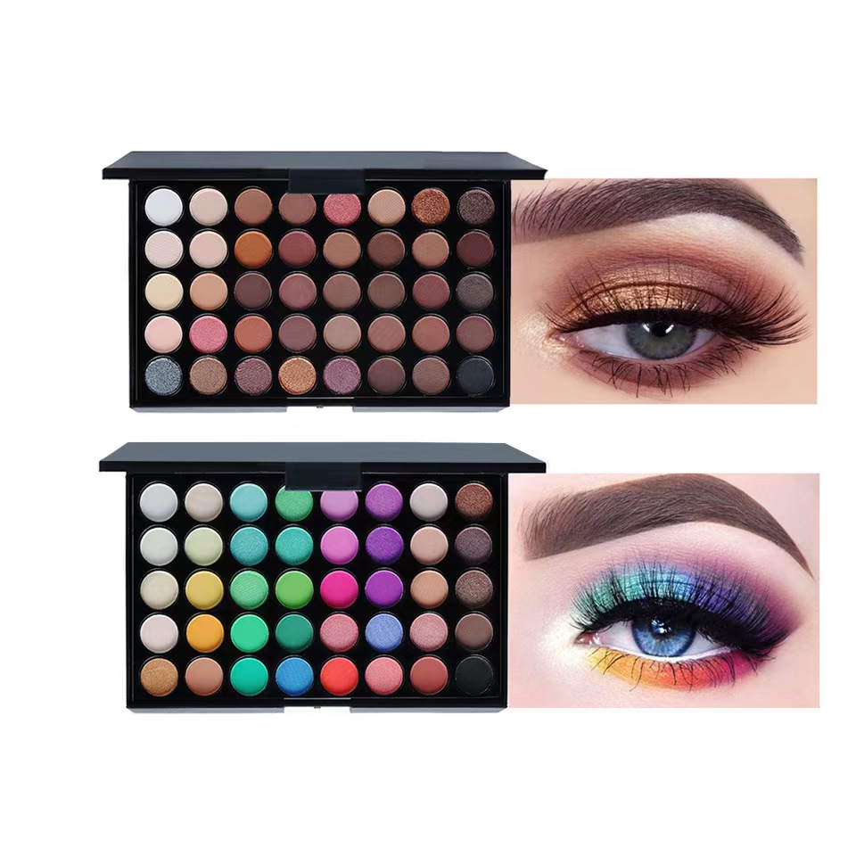 40 Color Eye Shadow Pearlescent Matte Smoked Makeup Eyeshadow Palette 