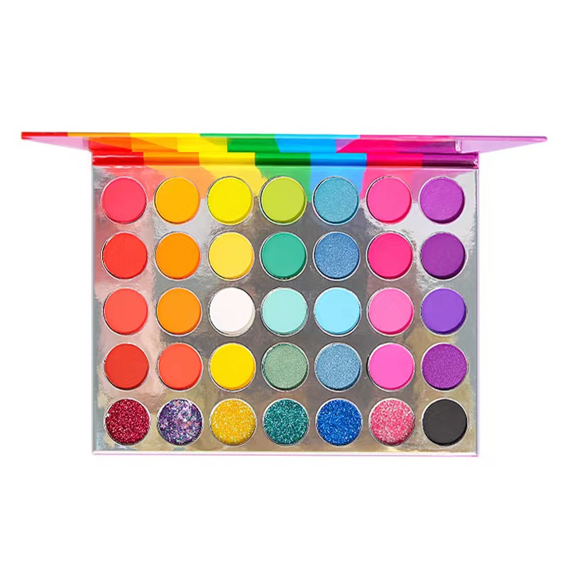 Eye Makeup Eyeshadow Pallet 35 Colors Glitter Waterproof Rainbow Eyeshadow Palette 