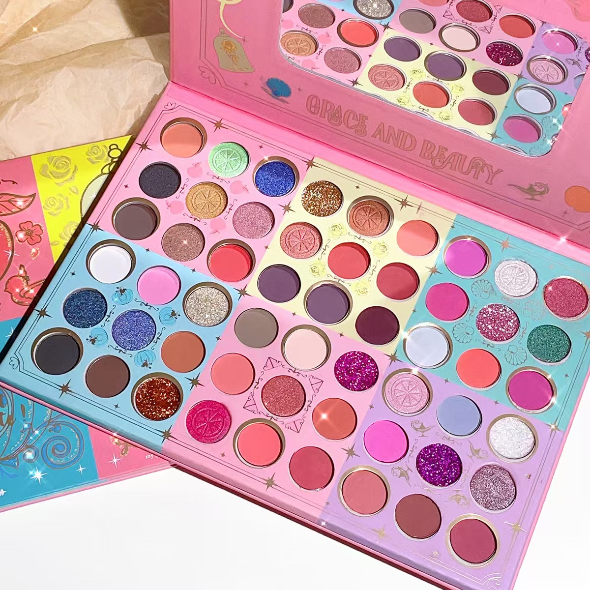 54 Color Eye Shadow Pearl Matte Glitter Sequins Makeup Colorful Eye Shadow Palette