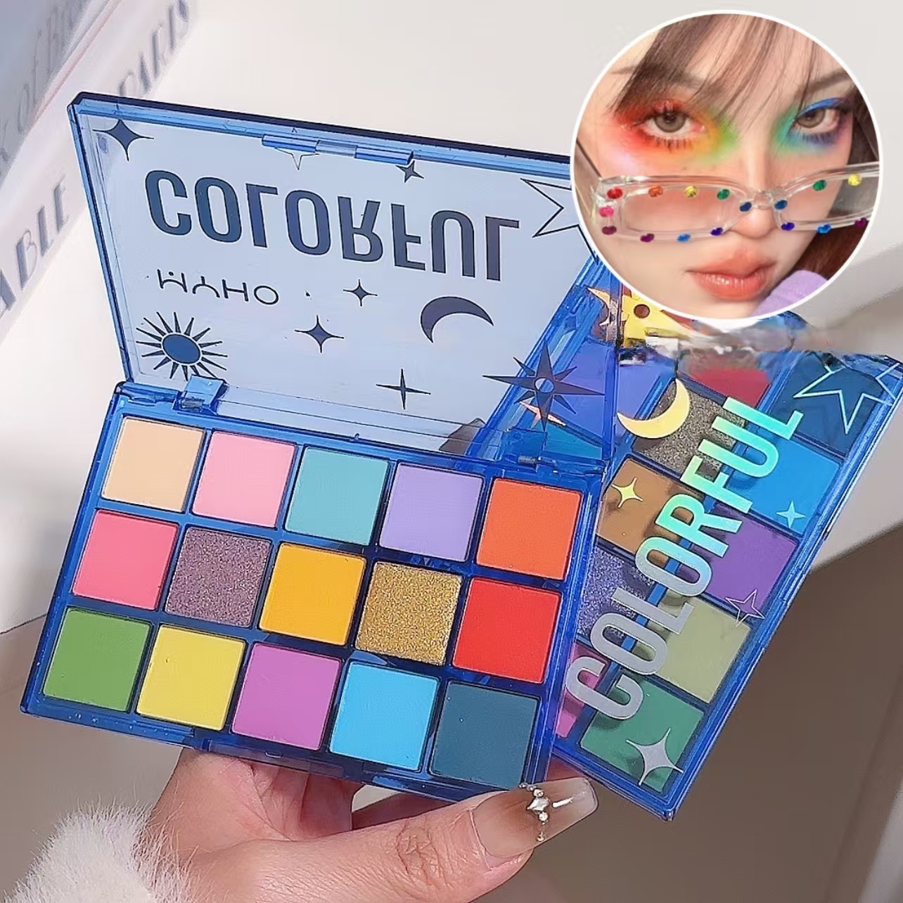 15 Color Glitter Eye Shadow Makeup Eyeshadow Palette  