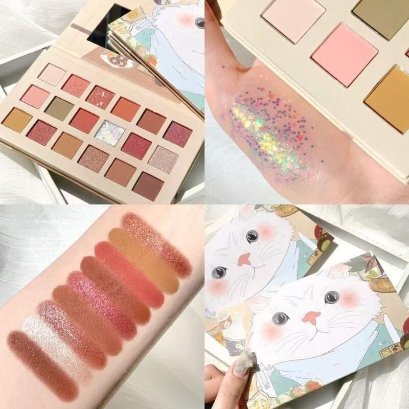 Colorful Matte Shimmer Pearlescent Powder Natural Makeup Waterproof Long Lasting Eyeshadow Pallete