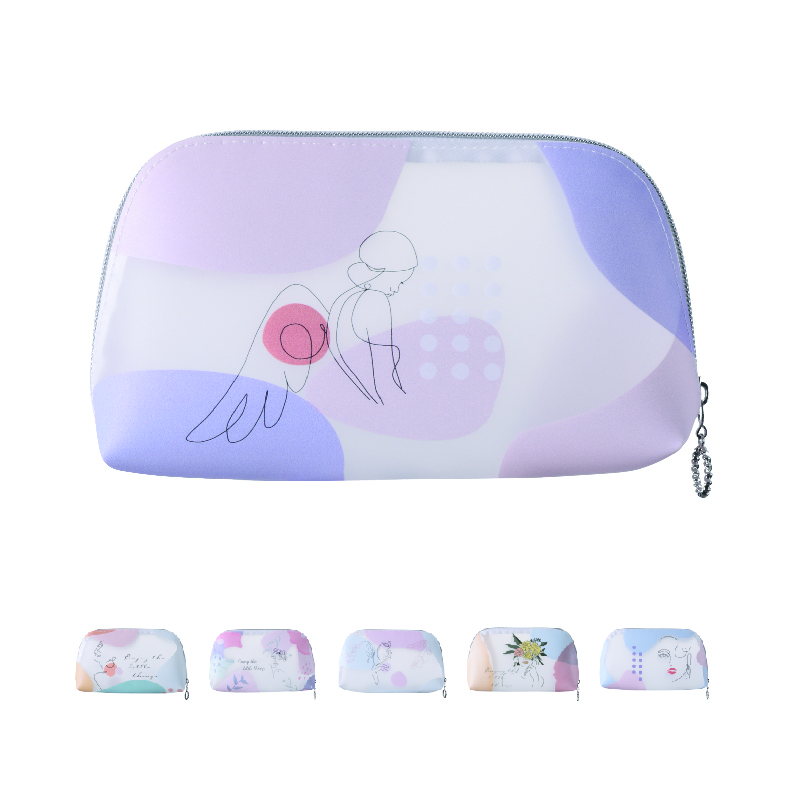 Portable Cosmetic Bag PVC Waterproof Cosmetic Bag High Quality TPU Lady Makeup Small Cosmetic Bag 
