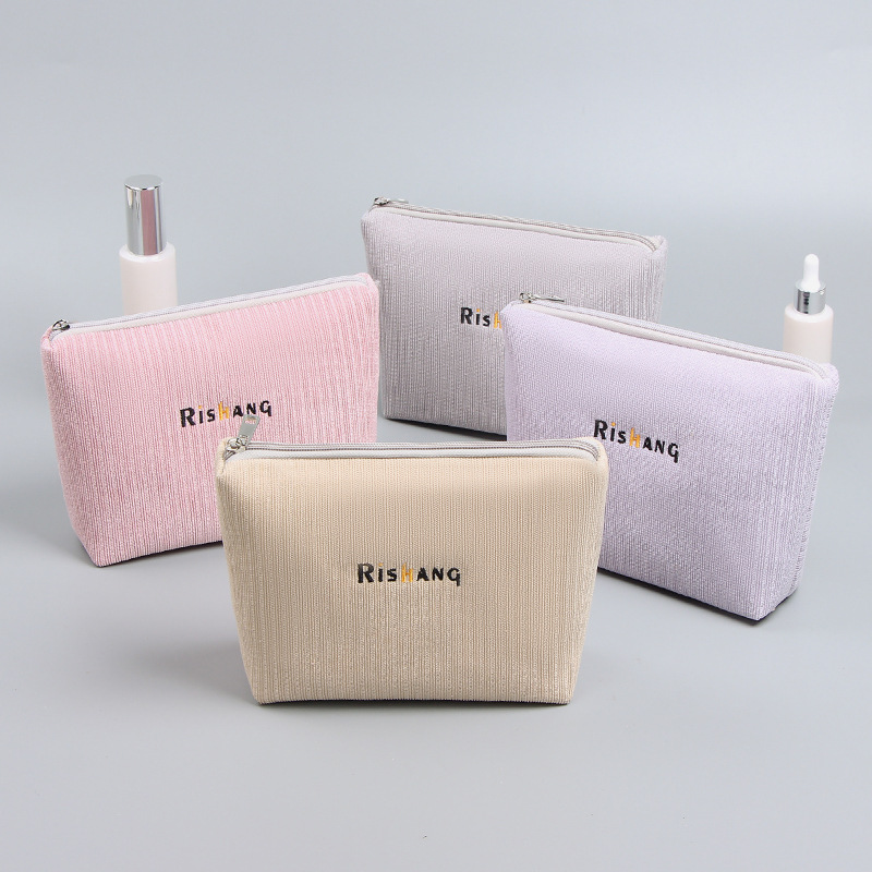 Travel Toiletry Bag For Women Zipper Pouch Ladies Foldable Cosmetic Bag