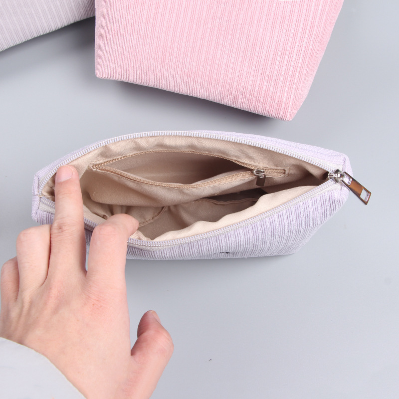 Travel Toiletry Bag For Women Zipper Pouch Ladies Foldable Cosmetic Bag