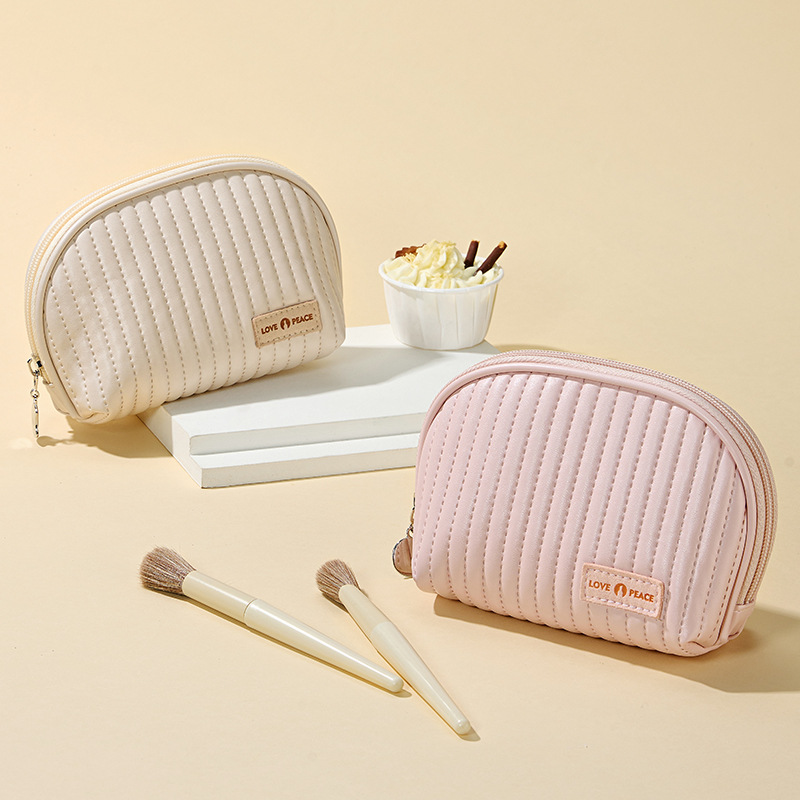 Makeup Cosmetic Bags Zipper Travel Beauty Cosmetic Case Pu Purse Makeup Bag
