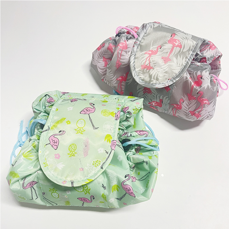 Travel Cosmetic Bag Waterproof Large Capacity Flat Lay Make up Case Make Up Bag 