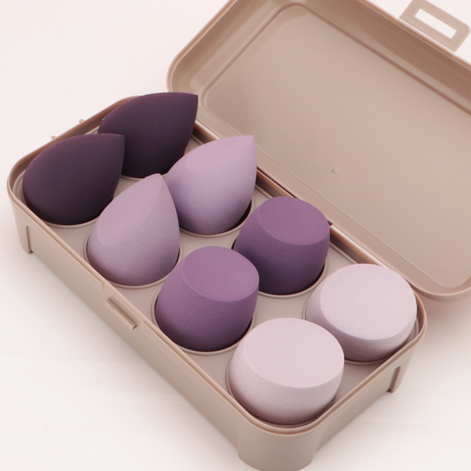 8pcs Bundle Make Up Sponge Cosmetic Puff Tools Holder Cleaner Blender Beauty Soft Make Up Sponge