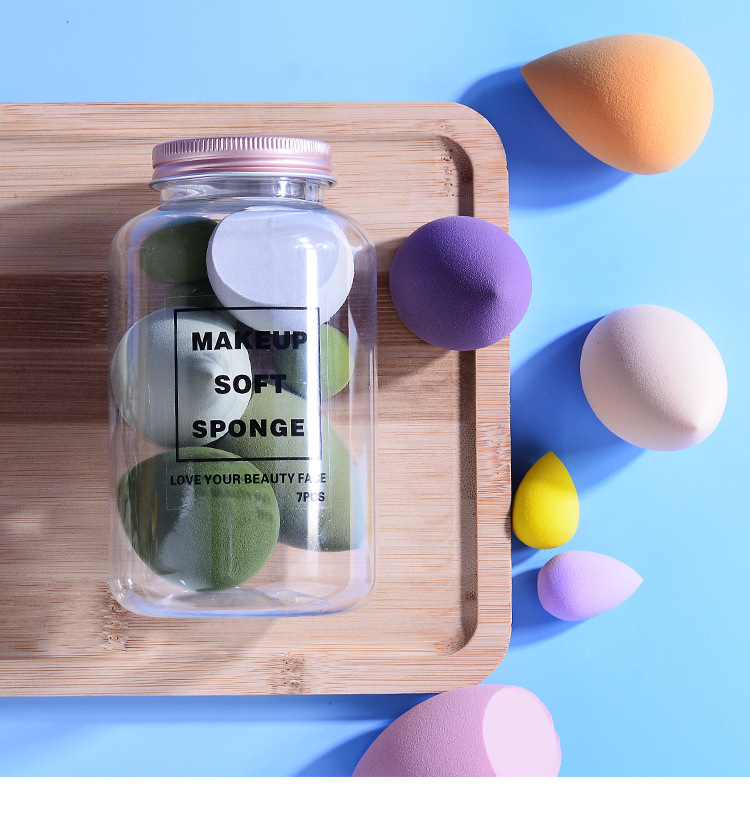 7Pcs/ Set Makeup Sponge Set Face Beauty Cosmetic Powder Puff For Foundation Cream Concealer Make Up Blender Tools