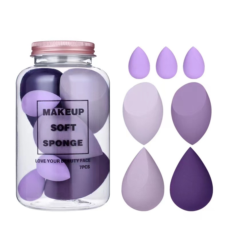 7PCS Makeup Sponge Set Ultra Soft Makeup Powder Foundation Puff Sponge Eco-Friendly Cosmetic Makeup Sponge