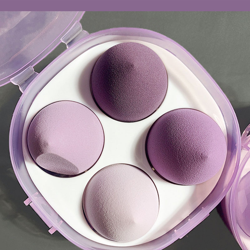 4 Pcs Cosmetics Cute Bear Makeup Sponge Box Latex Free Foundation Sponge Blender With Packaging Box
