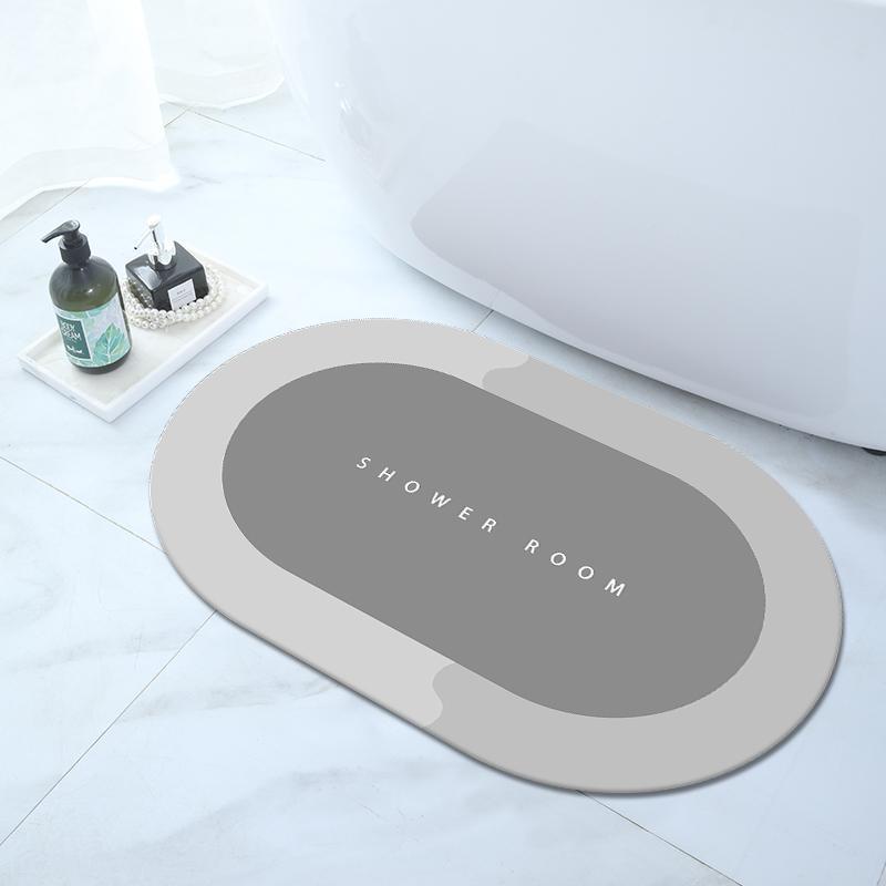 Super Absorbent Bath Mat Quick Drying Bathroom Rug Non-Slip Entrance Doormat Toilet Carpet Bathroom Mat
