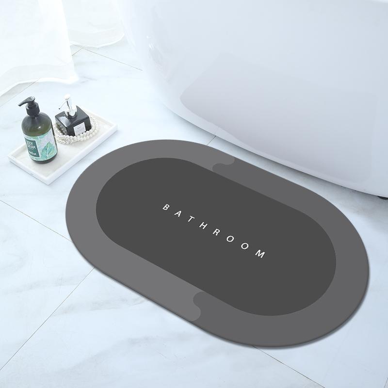 Super Absorbent Bath Mat Quick Drying Bathroom Rug Non-Slip Entrance Doormat Toilet Carpet Bathroom Mat