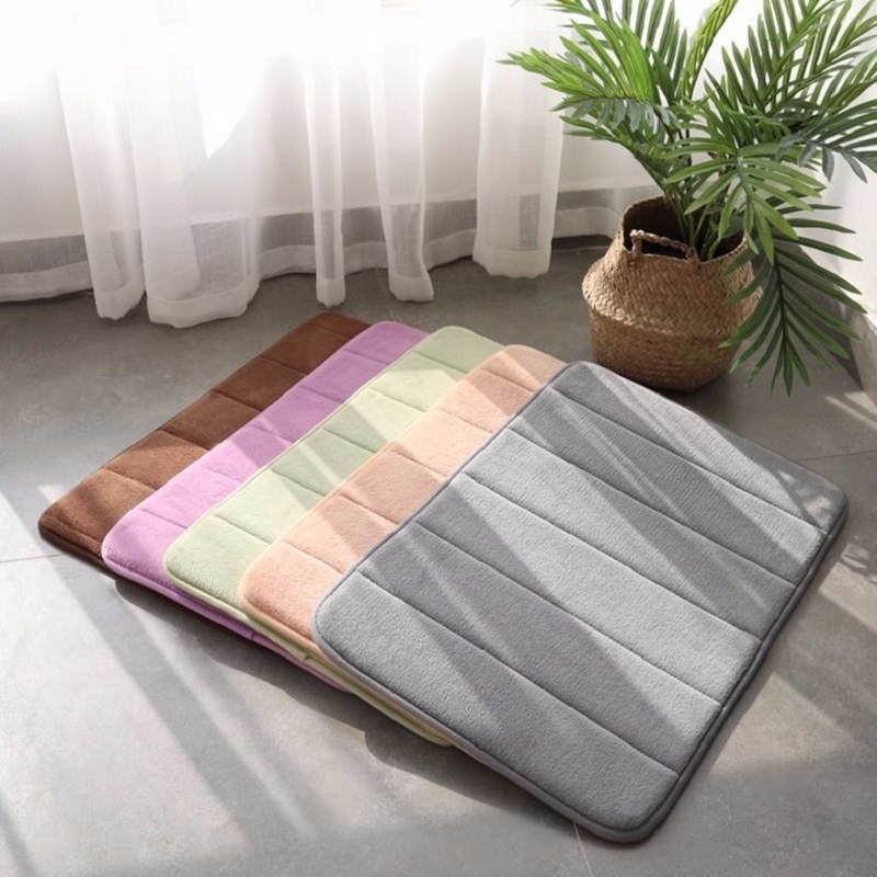 Bath Soft Microfiber Bathroom Rugs Non Slip Absorbent Bathroom Rug Carpet Rubber Backing Bath Mat