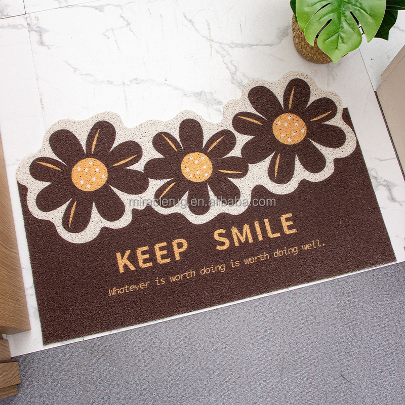Miracle Home Pvc Bath Mat Toilet Bathroom Rug Shower Bath Mat Waterproof Bath Mat