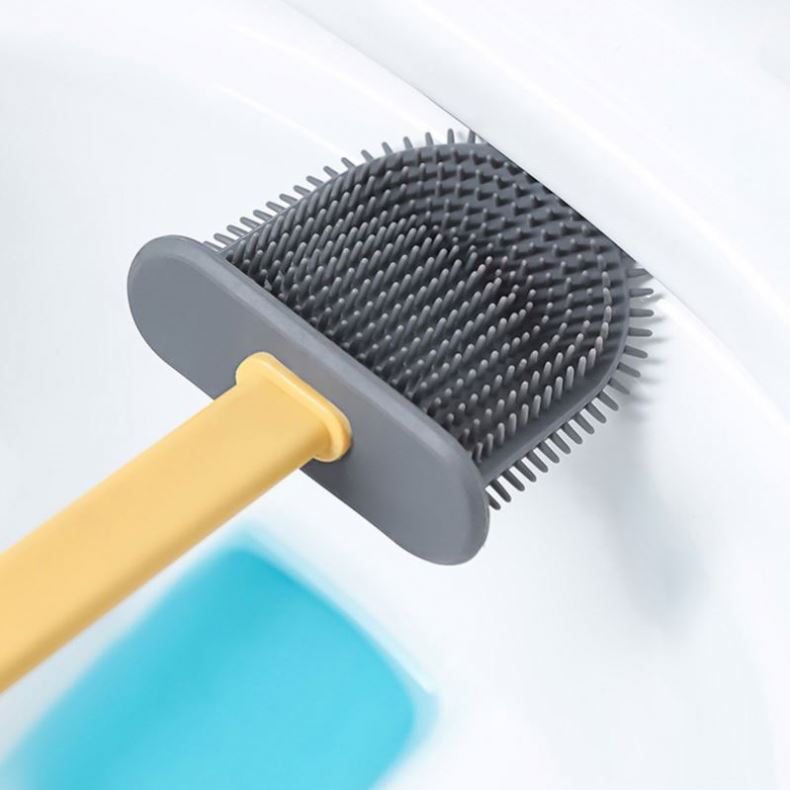Silicone Toilet Cleaning Kit with Soft Bristle Brush Silicone Toilet Brush and Holder Bathroom Toilet Brush