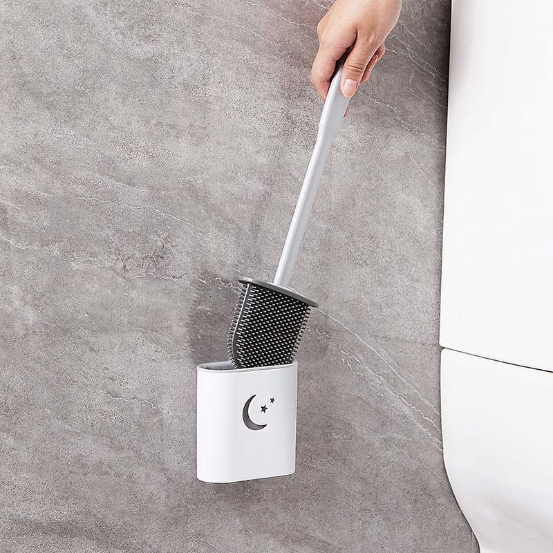 Mini Eco Friendly Household Bathroom Cleaner TPR Rubber Wall Mounted Silicone Holders Hanging Unique Toilet Brush