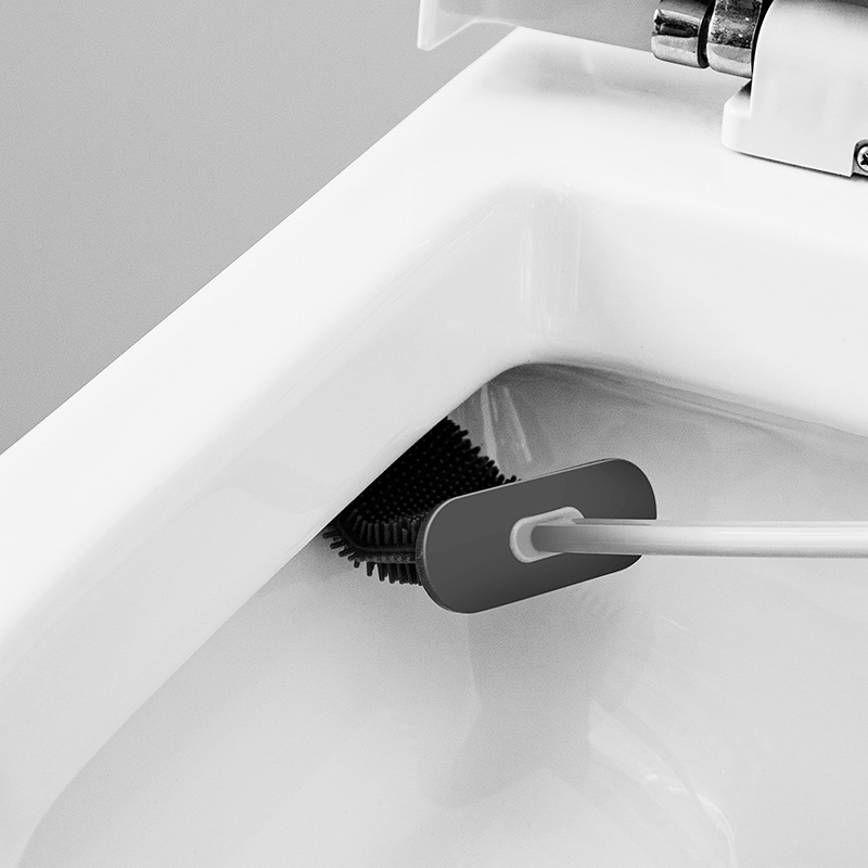 Mini Eco Friendly Household Bathroom Cleaner TPR Rubber Wall Mounted Silicone Holders Hanging Unique Toilet Brush