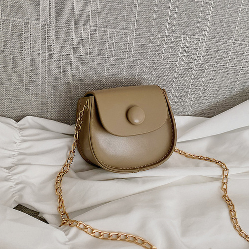 Women's Mini Shoulder Bag New Solid Color Crossbody Bags PU Leather Design Cute Mobile Phone Pocket Small Square Bag Han