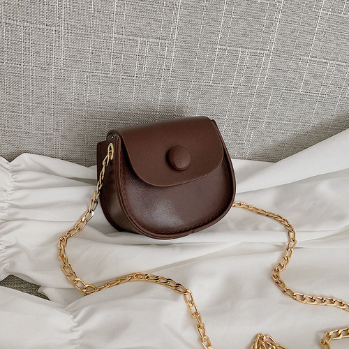 Women's Mini Shoulder Bag New Solid Color Crossbody Bags PU Leather Design Cute Mobile Phone Pocket Small Square Bag Han