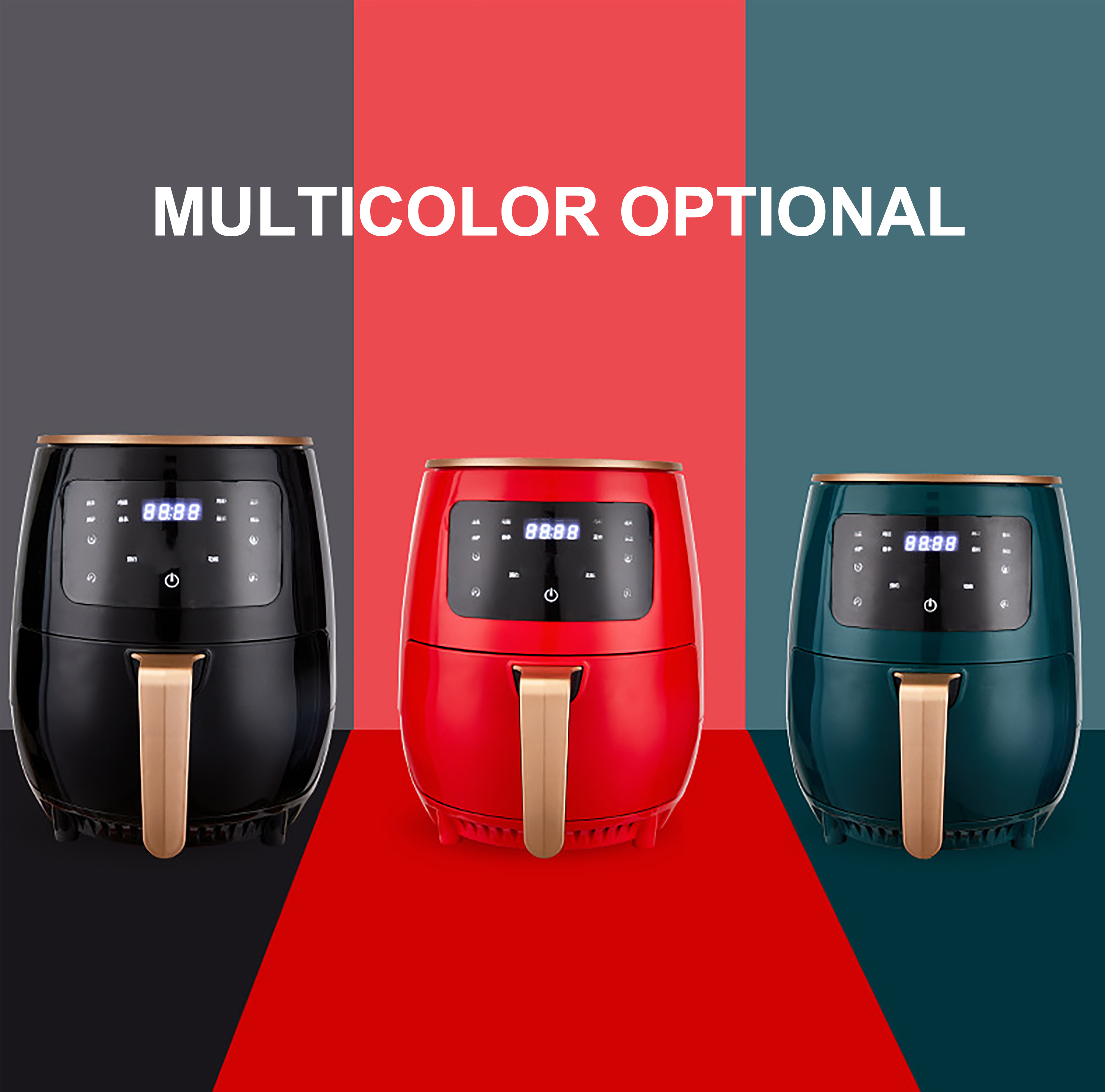 4.5L Smart Household Single lattice Touch Panel Digital Air Fryers