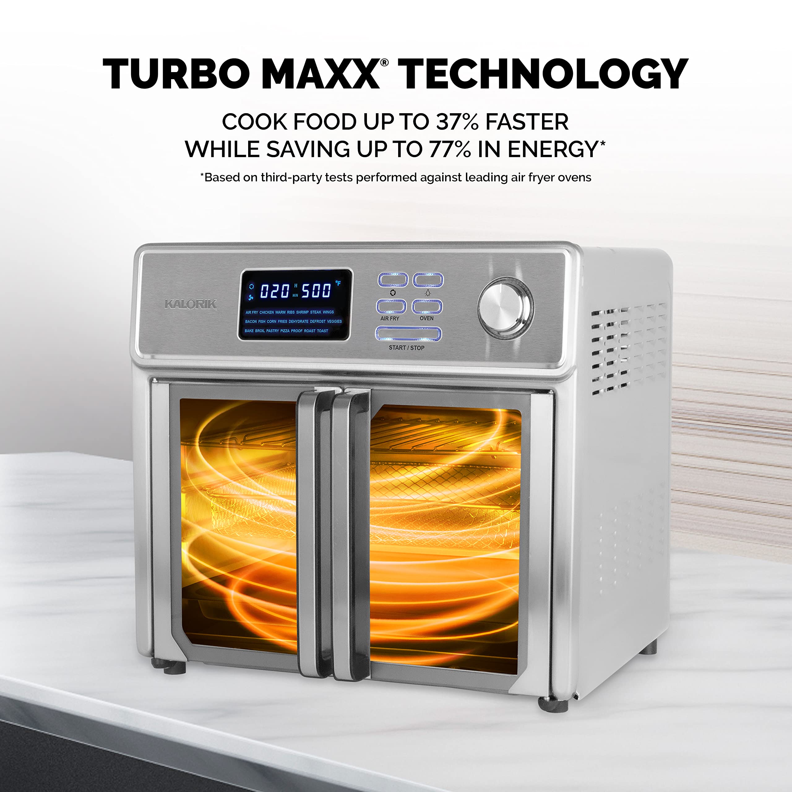 Digital Air Fryer Oven Countertop Toaster Oven & Air Fryer Combo-21 Presets up to 500 degrees