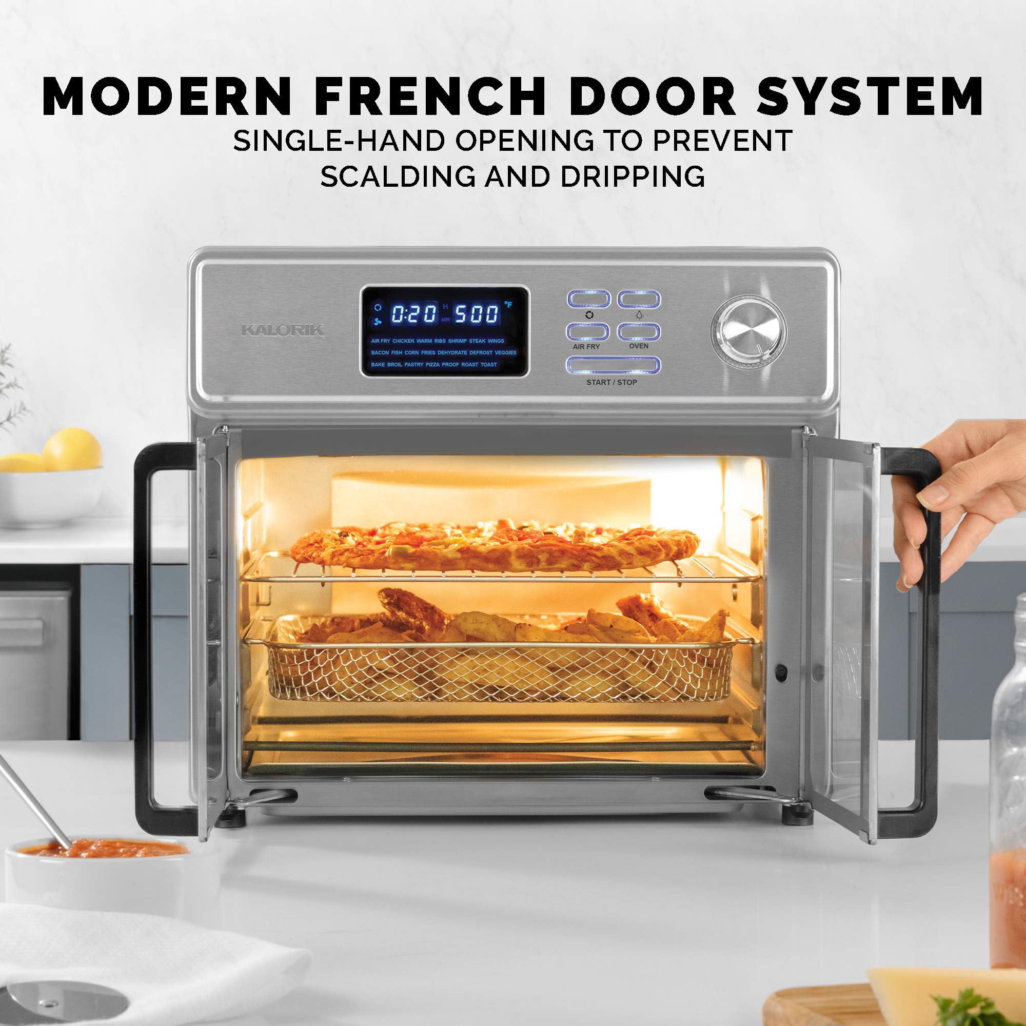 Digital Air Fryer Oven Countertop Toaster Oven & Air Fryer Combo-21 Presets up to 500 degrees