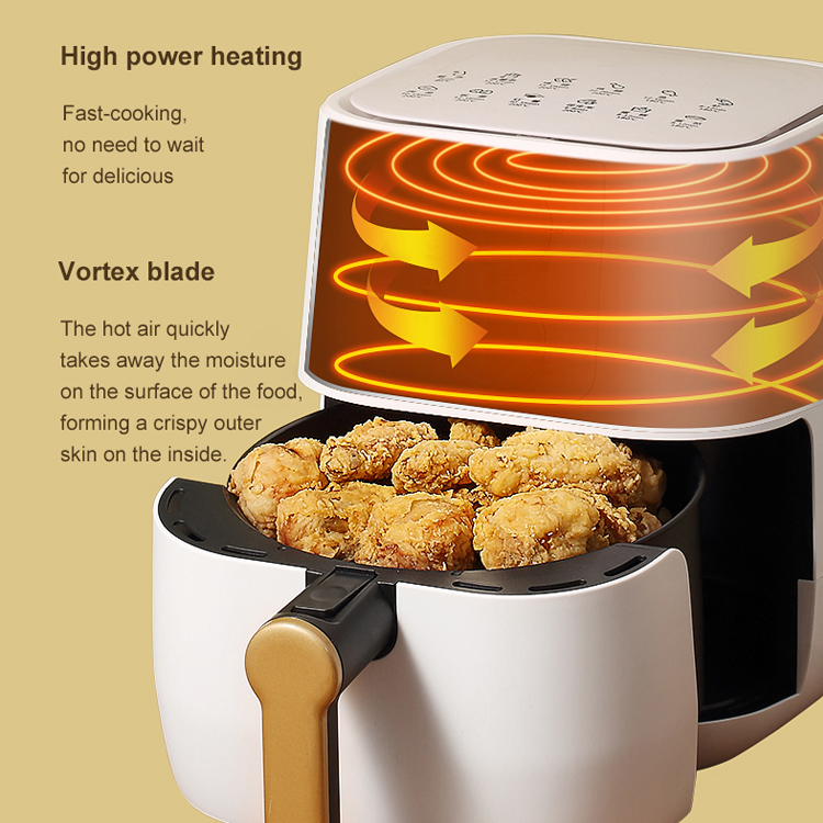 Hot Sale Temperature and Time Adjustment Smart 5L Easy to Clean Multi-functional Electric Deep Air Fryer for Home Kitche