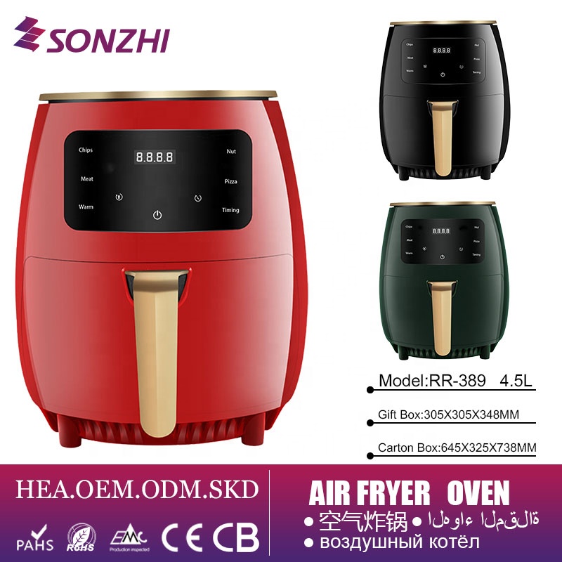 High quality 4.5L oil free automatic cooking air fryers oven digital air fryer oven  