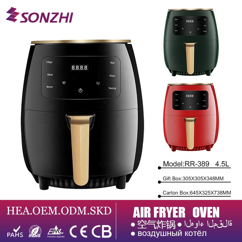 High quality 4.5L oil free automatic cooking air fryers oven digital air fryer oven  