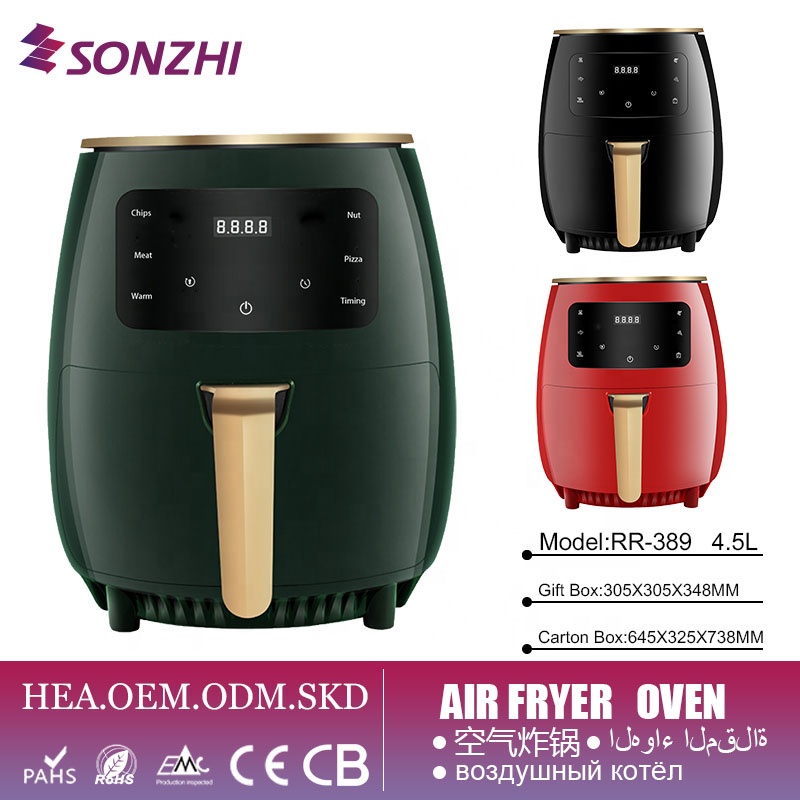 High quality 4.5L oil free automatic cooking air fryers oven digital air fryer oven  
