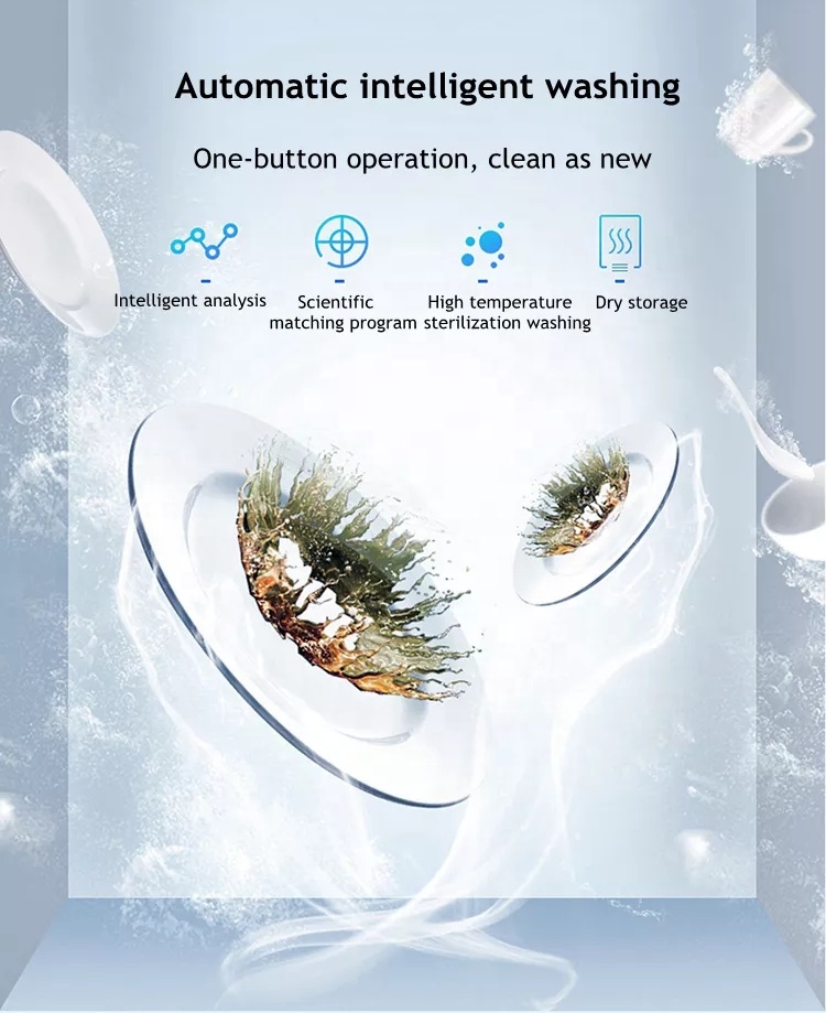 household Countertop Electric Smart Mini Dish Washer Home Use Kitchen Utensil Fruit Vegetable Bowl Automatic Washing Mac