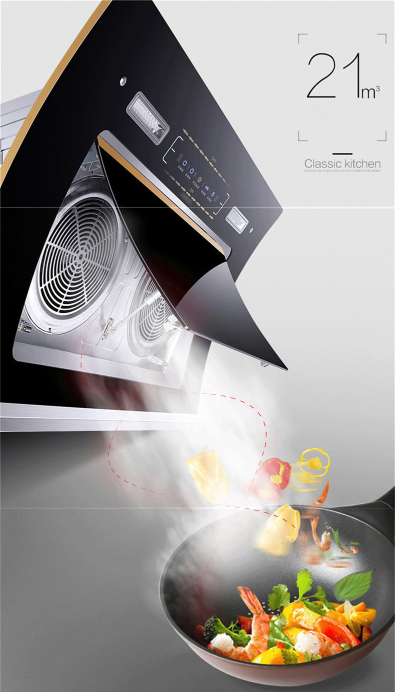 Best Quality Kitchen Appliance Touch Control 60 cm - 90 cm chimney hood Carbon filter Home Electric range hood