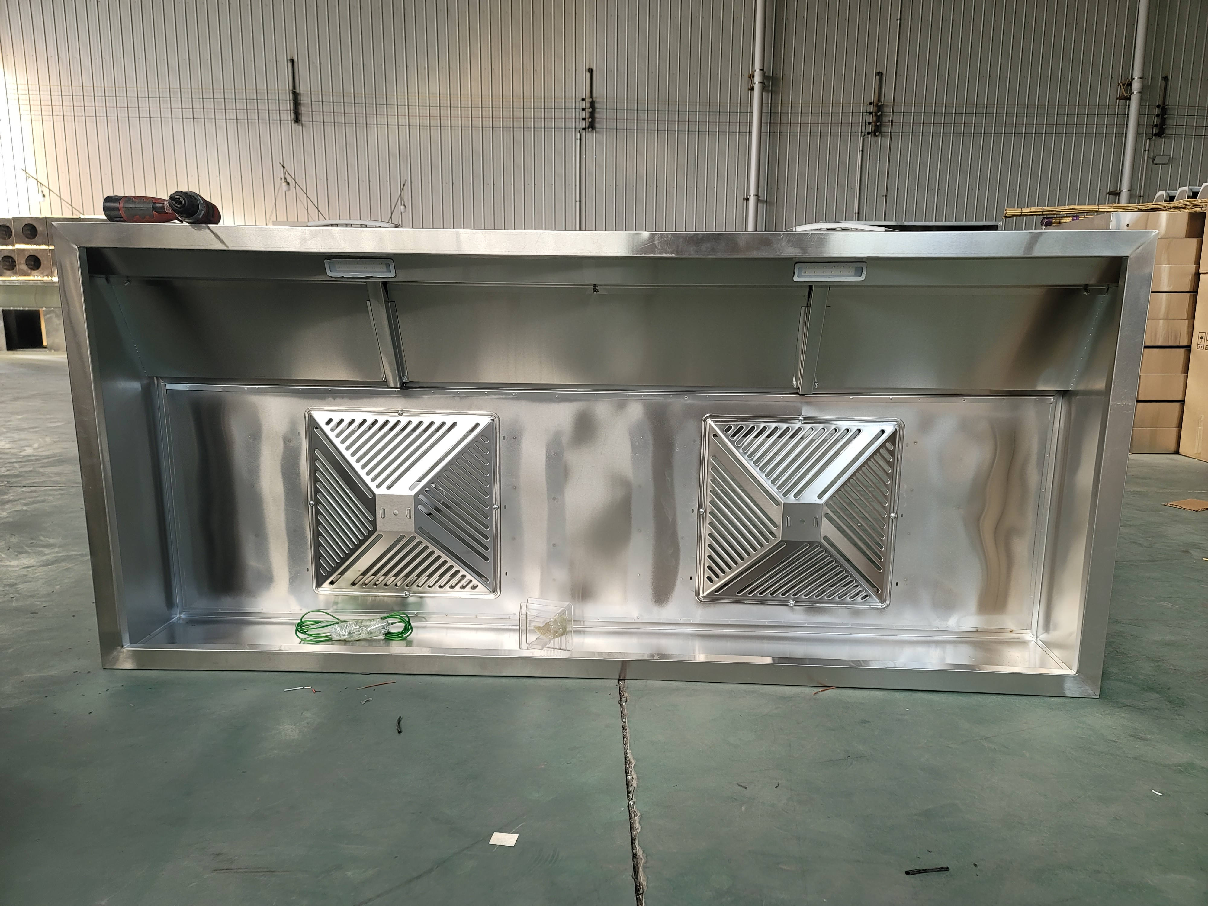 Style Stainless Steel Commercial Kitchen Button/ Touch Screen Extraction Hood for Restaurant/hotel Chinese Led Light Ele