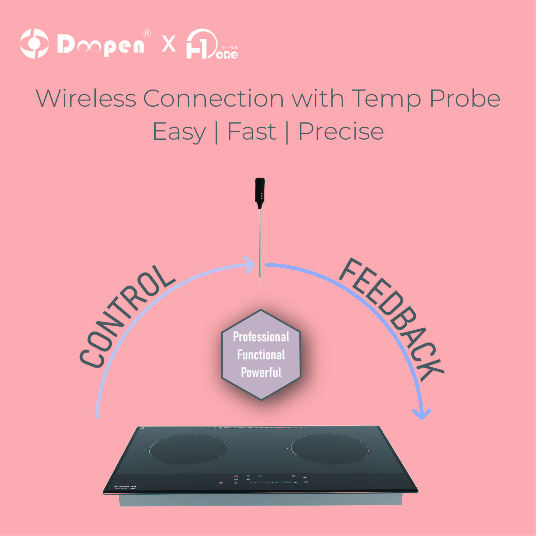 Tuya High Quality Smart Induction Cooktop 2 Burner with 9 Cooking Levels and Precise Temperature Control Each